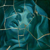 Yearning (icon II) 40x40 acrylic, mounted panels, white gold