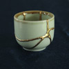 Saki Cup with Kintsugi (1 of 3) 1.75x2 porcelain with 23kt gold
