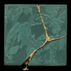 Kintsugi Drip (1of3) glazed ceramic, 23kt gold, 4X4